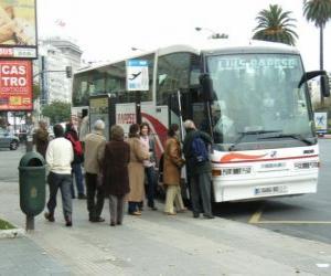 yapboz Otobüs durağı kentsel otobüs